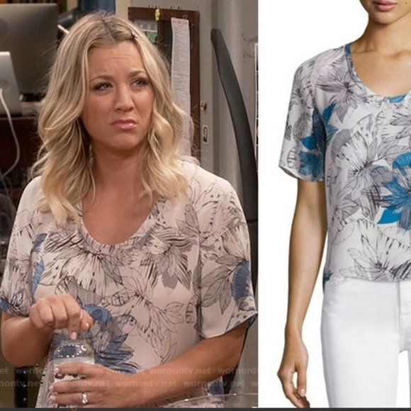 Rebecca Taylor  Tahitian Flower Silk Chiffon Top - Picture 1 of 3